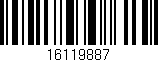 Código de barras (EAN, GTIN, SKU, ISBN): '16119887'