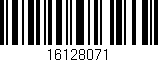 Código de barras (EAN, GTIN, SKU, ISBN): '16128071'