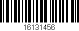 Código de barras (EAN, GTIN, SKU, ISBN): '16131456'