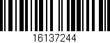 Código de barras (EAN, GTIN, SKU, ISBN): '16137244'