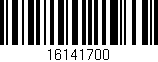 Código de barras (EAN, GTIN, SKU, ISBN): '16141700'