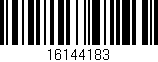Código de barras (EAN, GTIN, SKU, ISBN): '16144183'