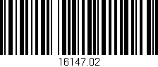 Código de barras (EAN, GTIN, SKU, ISBN): '16147.02'