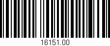 Código de barras (EAN, GTIN, SKU, ISBN): '16151.00'