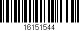 Código de barras (EAN, GTIN, SKU, ISBN): '16151544'