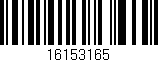 Código de barras (EAN, GTIN, SKU, ISBN): '16153165'