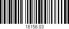 Código de barras (EAN, GTIN, SKU, ISBN): '16156.03'