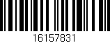 Código de barras (EAN, GTIN, SKU, ISBN): '16157831'