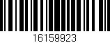 Código de barras (EAN, GTIN, SKU, ISBN): '16159923'