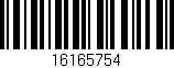 Código de barras (EAN, GTIN, SKU, ISBN): '16165754'