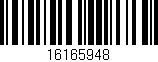 Código de barras (EAN, GTIN, SKU, ISBN): '16165948'