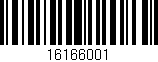Código de barras (EAN, GTIN, SKU, ISBN): '16166001'