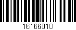 Código de barras (EAN, GTIN, SKU, ISBN): '16166010'