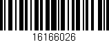 Código de barras (EAN, GTIN, SKU, ISBN): '16166026'