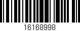 Código de barras (EAN, GTIN, SKU, ISBN): '16168998'