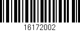 Código de barras (EAN, GTIN, SKU, ISBN): '16172002'