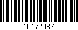 Código de barras (EAN, GTIN, SKU, ISBN): '16172087'