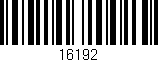 Código de barras (EAN, GTIN, SKU, ISBN): '16192'