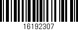 Código de barras (EAN, GTIN, SKU, ISBN): '16192307'