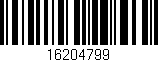 Código de barras (EAN, GTIN, SKU, ISBN): '16204799'