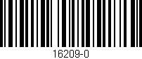 Código de barras (EAN, GTIN, SKU, ISBN): '16209-0'