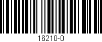 Código de barras (EAN, GTIN, SKU, ISBN): '16210-0'