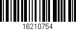 Código de barras (EAN, GTIN, SKU, ISBN): '16210754'