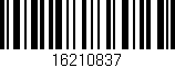 Código de barras (EAN, GTIN, SKU, ISBN): '16210837'