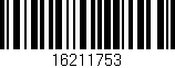 Código de barras (EAN, GTIN, SKU, ISBN): '16211753'