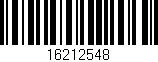 Código de barras (EAN, GTIN, SKU, ISBN): '16212548'