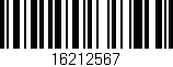 Código de barras (EAN, GTIN, SKU, ISBN): '16212567'