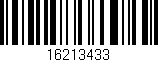 Código de barras (EAN, GTIN, SKU, ISBN): '16213433'