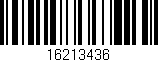 Código de barras (EAN, GTIN, SKU, ISBN): '16213436'