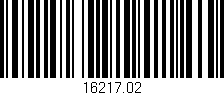 Código de barras (EAN, GTIN, SKU, ISBN): '16217.02'