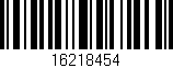 Código de barras (EAN, GTIN, SKU, ISBN): '16218454'