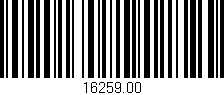 Código de barras (EAN, GTIN, SKU, ISBN): '16259.00'