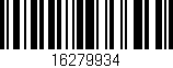 Código de barras (EAN, GTIN, SKU, ISBN): '16279934'