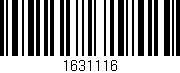 Código de barras (EAN, GTIN, SKU, ISBN): '1631116'