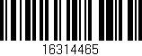 Código de barras (EAN, GTIN, SKU, ISBN): '16314465'