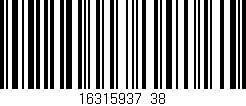 Código de barras (EAN, GTIN, SKU, ISBN): '16315937/38'