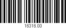 Código de barras (EAN, GTIN, SKU, ISBN): '16316.00'
