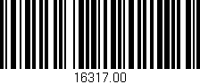 Código de barras (EAN, GTIN, SKU, ISBN): '16317.00'