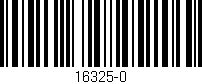 Código de barras (EAN, GTIN, SKU, ISBN): '16325-0'