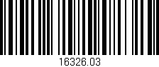 Código de barras (EAN, GTIN, SKU, ISBN): '16326.03'