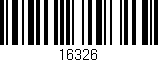 Código de barras (EAN, GTIN, SKU, ISBN): '16326'