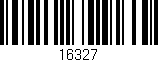 Código de barras (EAN, GTIN, SKU, ISBN): '16327'