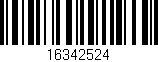 Código de barras (EAN, GTIN, SKU, ISBN): '16342524'