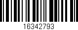 Código de barras (EAN, GTIN, SKU, ISBN): '16342793'