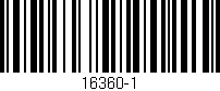 Código de barras (EAN, GTIN, SKU, ISBN): '16360-1'