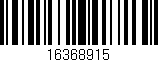 Código de barras (EAN, GTIN, SKU, ISBN): '16368915'